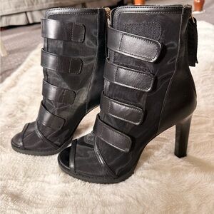 DKNY peep toe booties